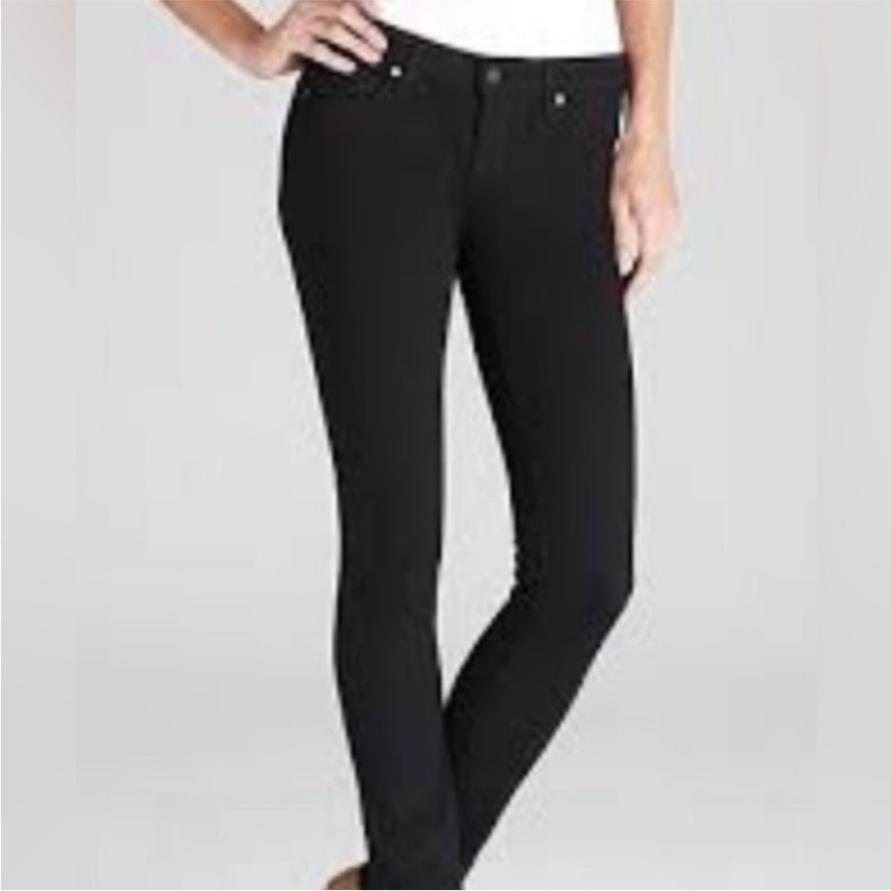 PAIGE | Women’s Black Denim Ink Wash Skyline 2-Way Stretch Skinny Jeans Size 27